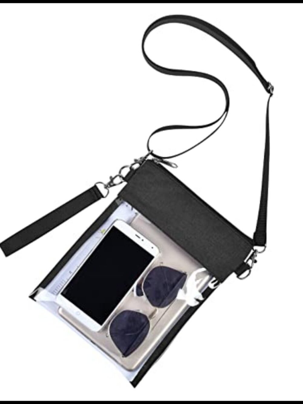 Stadium Approved Clear Crossbody Bag Transparent Wristlet Purse